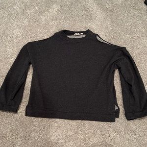 Basik by RD style Grey pullover with shoulder cut outs